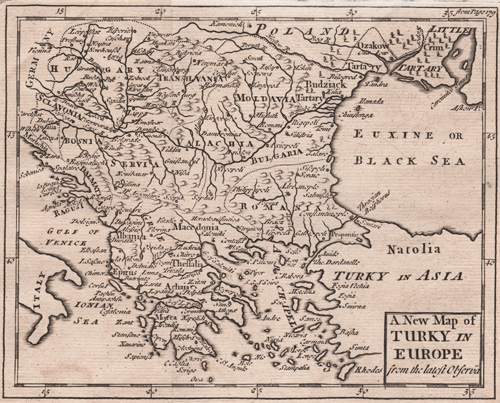 A New Map of Turkey in Europe 1749